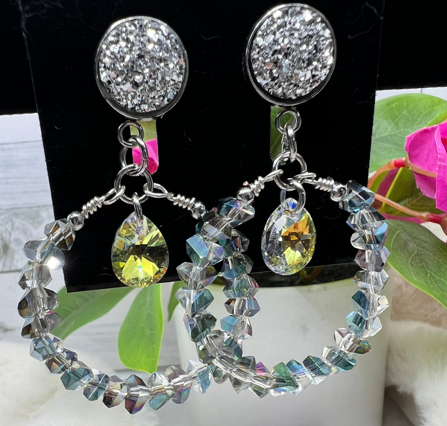 Crystal Hoop Earrings